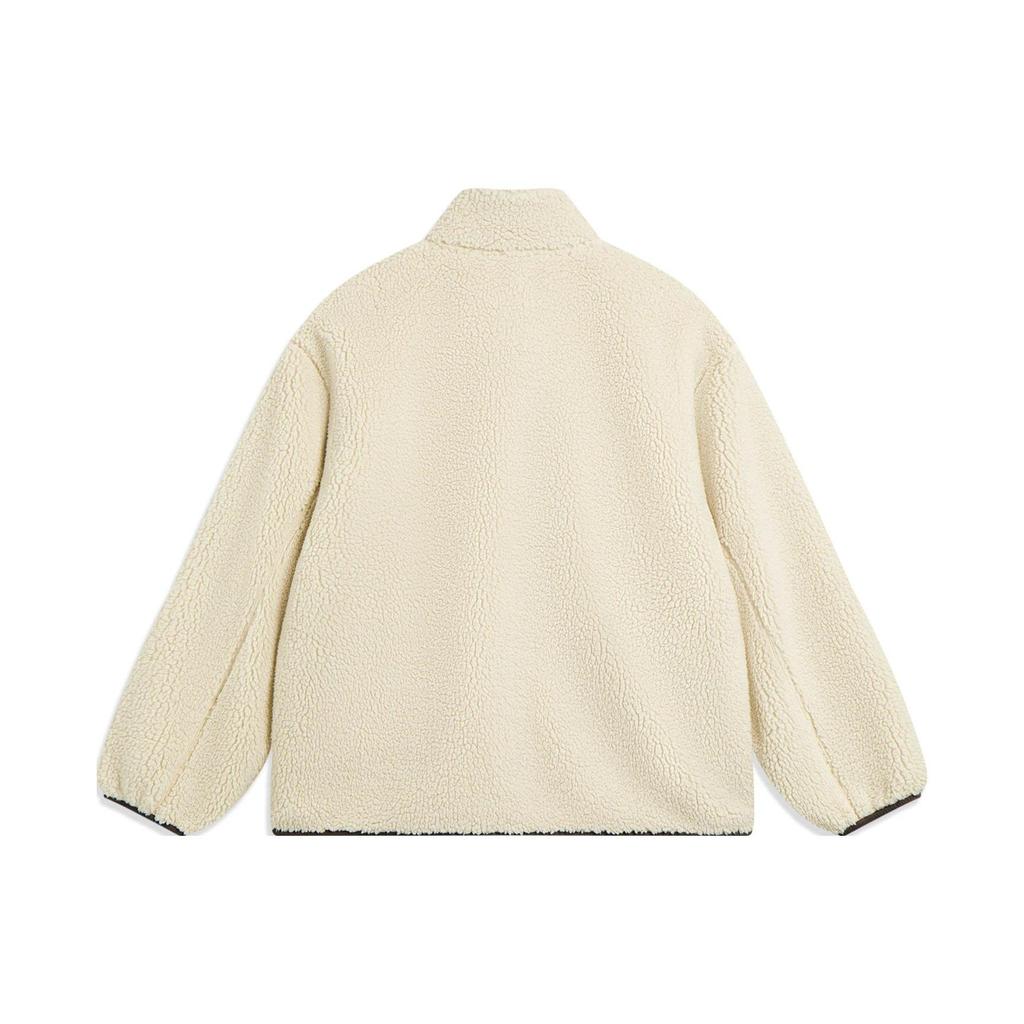 Li Ning Profesjonell Basketballserie Fargeblokk Glidelås Ståkrage Fleecejakke Herrejakke Tåke-Khaki AFDT667-1