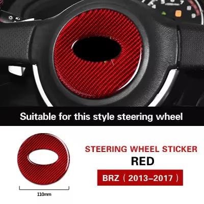 

For Subaru BRZ Toyota GR86 2013-2017 Carbon Fiber Steering Wheel Panel Trim Sticker Cover Car Interior Tuning Accessories