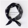 kakatrend Bandana 100% Cotton Men's Paisley Black Adults Stylish Handkerchief Cotton Bandana Unisex Durag 3-Piece Set black 55cm x 55cm