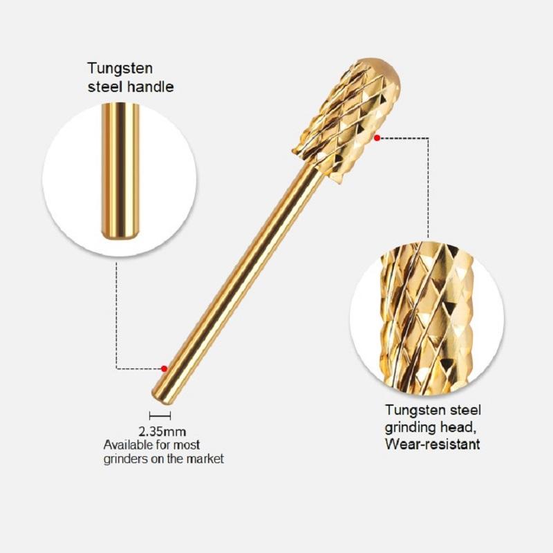 Tungsten Carbide Milling Cutter Nail Drill Bits For Electric Manicure Machine Pedicure Gold Silver Nails Files Accessories