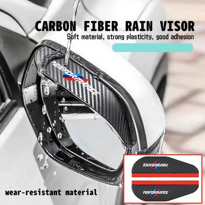 2pcs Car Rearview Mirror Rain Eyebrow Carbon Fiber Sun Visor For E46 E90 F30 F10 F20 G20 E87 E60 F01 F02 G14 E83