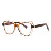 Leopard Frame Blue Light Blocking Prescription Glasses Women Myopia Spectacles -0.5 to -6.0 Spring Leg Oval