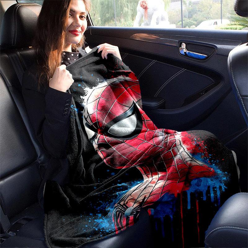 1pc Spier-Man Printing Blanket - Soft, All-Season Throw for Living Room, Beroom,Personalize Gift with Aorable Cartoon esign