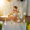 6-Pack Mini Plant Stakes with Hanging Colorful Crystal Sun Catchers 20.32cm Indoor/Outdoor Plant Stakes for Garden Potted Plants
