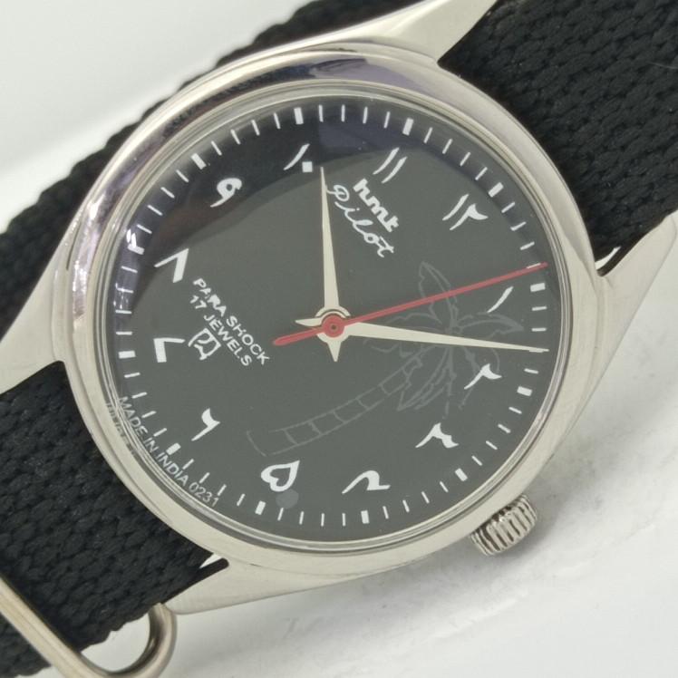 

OLD HMT PILOT WINDING ИНДИЙСКИЕ МУЖСКИЕ МЕХАНИЧЕСКИЕ ЧАСЫ a412757-1 Sku007-a412757