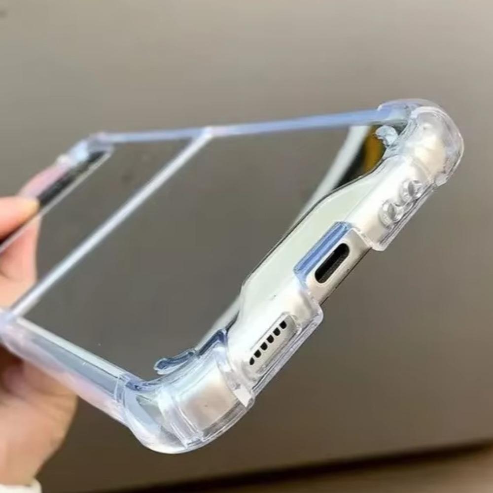 Luxury Slim Make Up Mirror Protective Hard Phone Case For Samsung Galaxy Z Flip 3 4 5 6 7 FE Flip7 Flip6 Flip5 Flip4 Flip3 5G