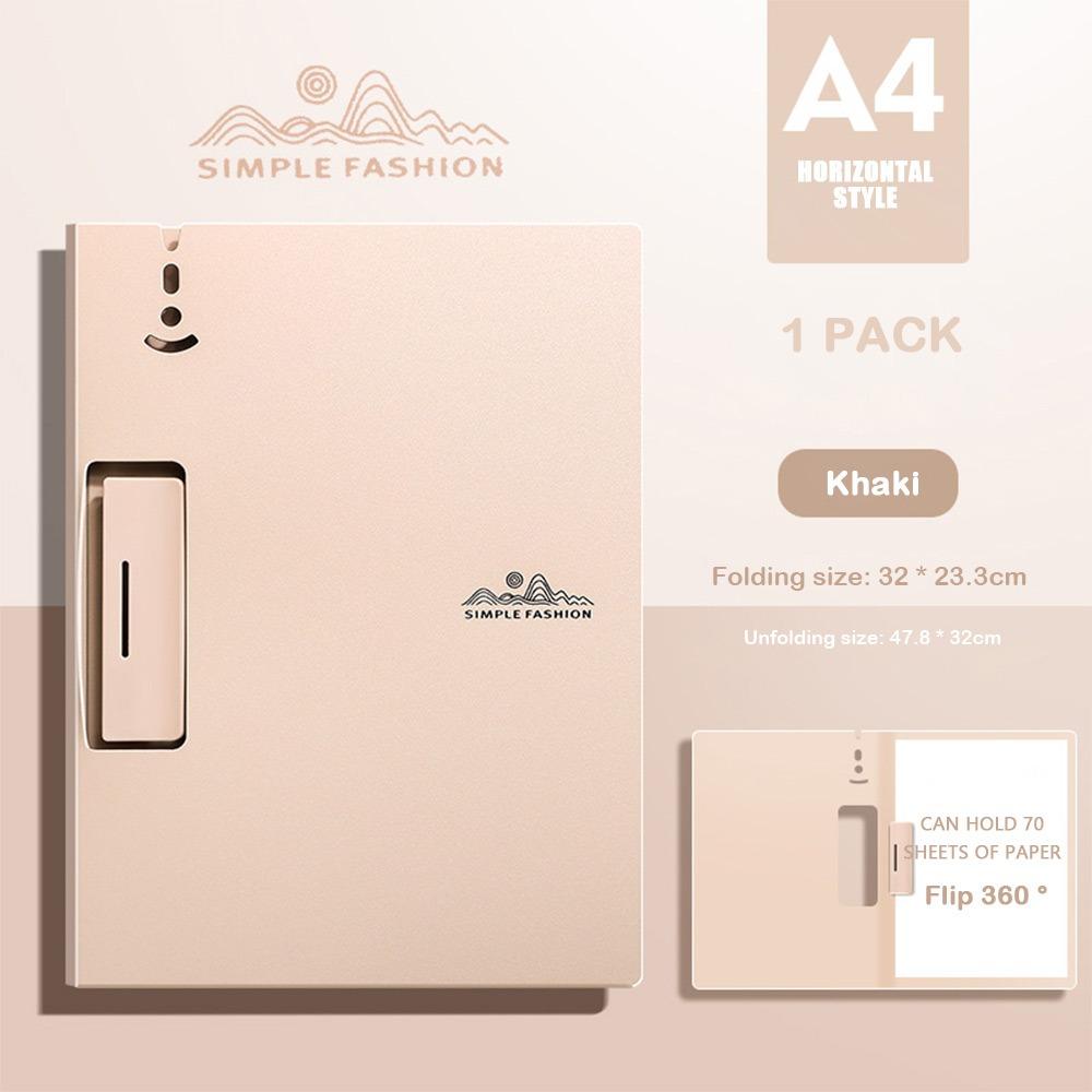 with Metal clip A4 File Folder Dual-use Writing Pad Fashion Test Paper Storage Organizer  Office