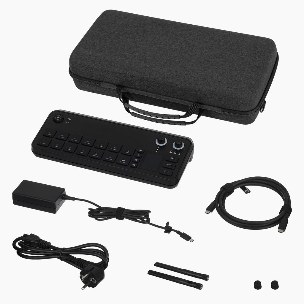 Geekria Audio Interface Carrying Case, RODE RODECaster Video Compatible, EVA Hardshell Travel Bag (Dark Gray)