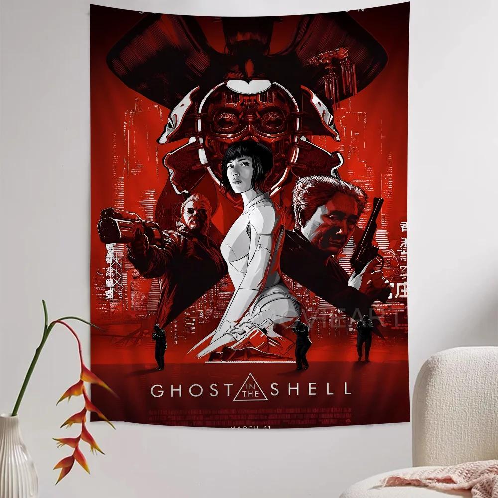 Classic Japan Anime Ghost In The Shell Print Cartoon Tapestry Home Decoration Hippie Bohemian Decoration Divination Home Decor