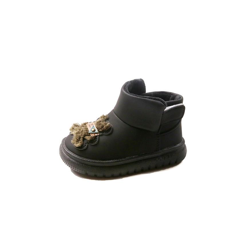 

Botas Niña Милые детские зимние ботинки Зимние ботинки Нескользящие ботильоны для девочек Теплые хлопковые ботинки для мальчиков Теплые мягкие ботинки Обувь для младенцев и детей 22-insole13.5cm чёрный