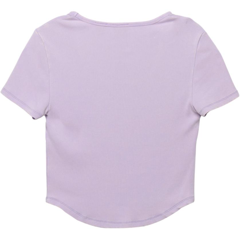 Levis Solid Color Cropped U-Neck Short Sleeve T-Shirt Women tops 003SU-0001