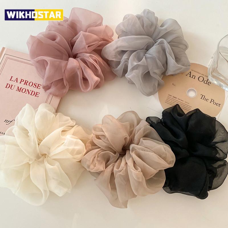 1 pezzo Elastico per Capelli a Rete Grande per Donna Semplice alla Moda Anello per Capelli da Ragazza Semplicità Scrunchie per Coda di Cavallo Alta