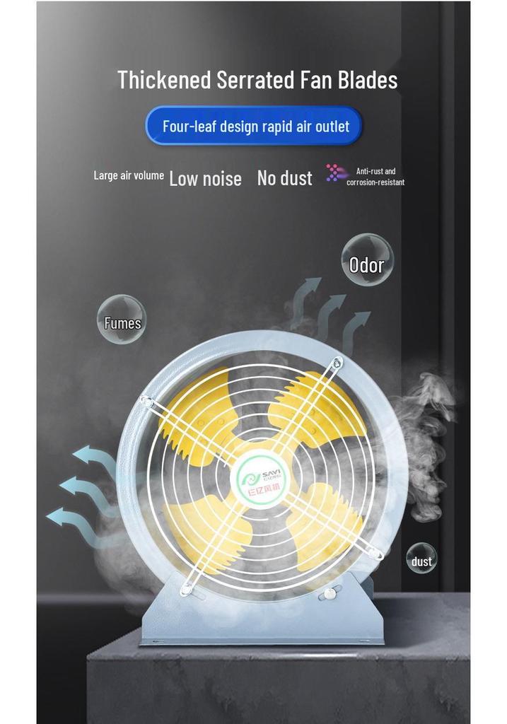 220V High-Power Industrial Duct Fan for Kitchen Ventilation