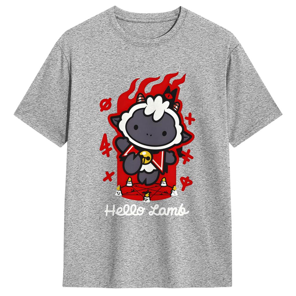 Unisexs TShirts Cult of The Lamb Funny 100 Cotton Tee Shirt Short Sleeve Game T Shirt O Neck Tops Gift Idea