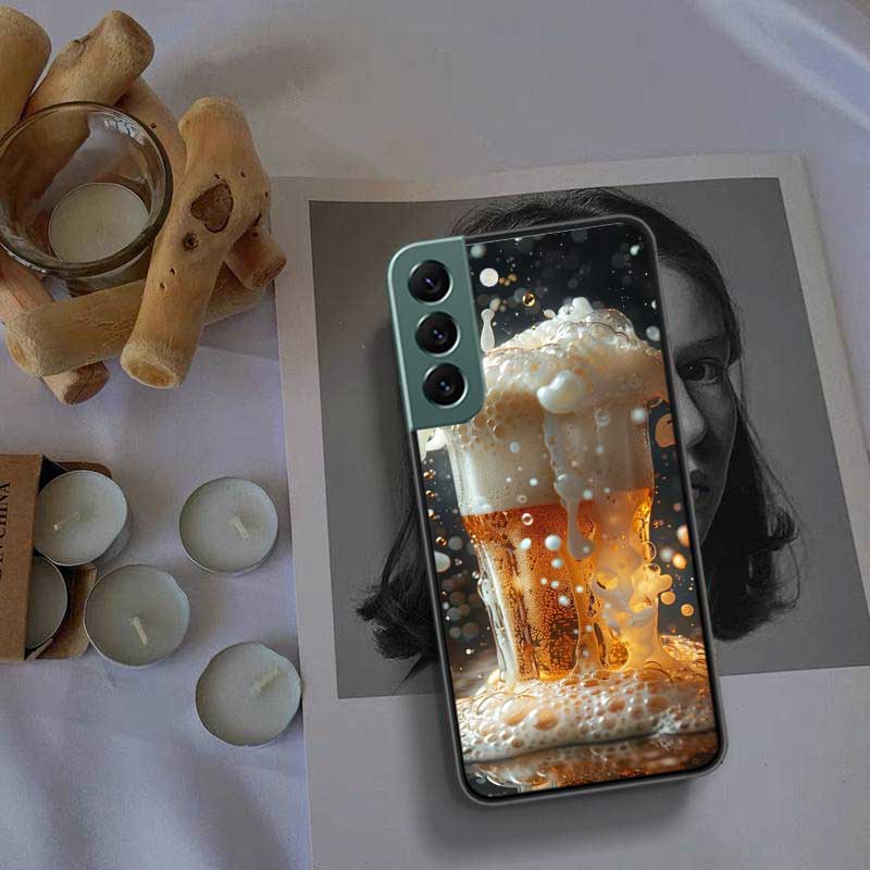 A Fresh Cold Beer Phone Case For Samsung Galaxy S22 S25 Ultra S21 S10 Plus S26 Edge S20 S23 S24 FE Cover Silicone Soft TPU C