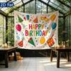 Birthday Gifts Polyester Fabric Celebration Banner, Polyester Backdrop for Home Decor & Party Supplies