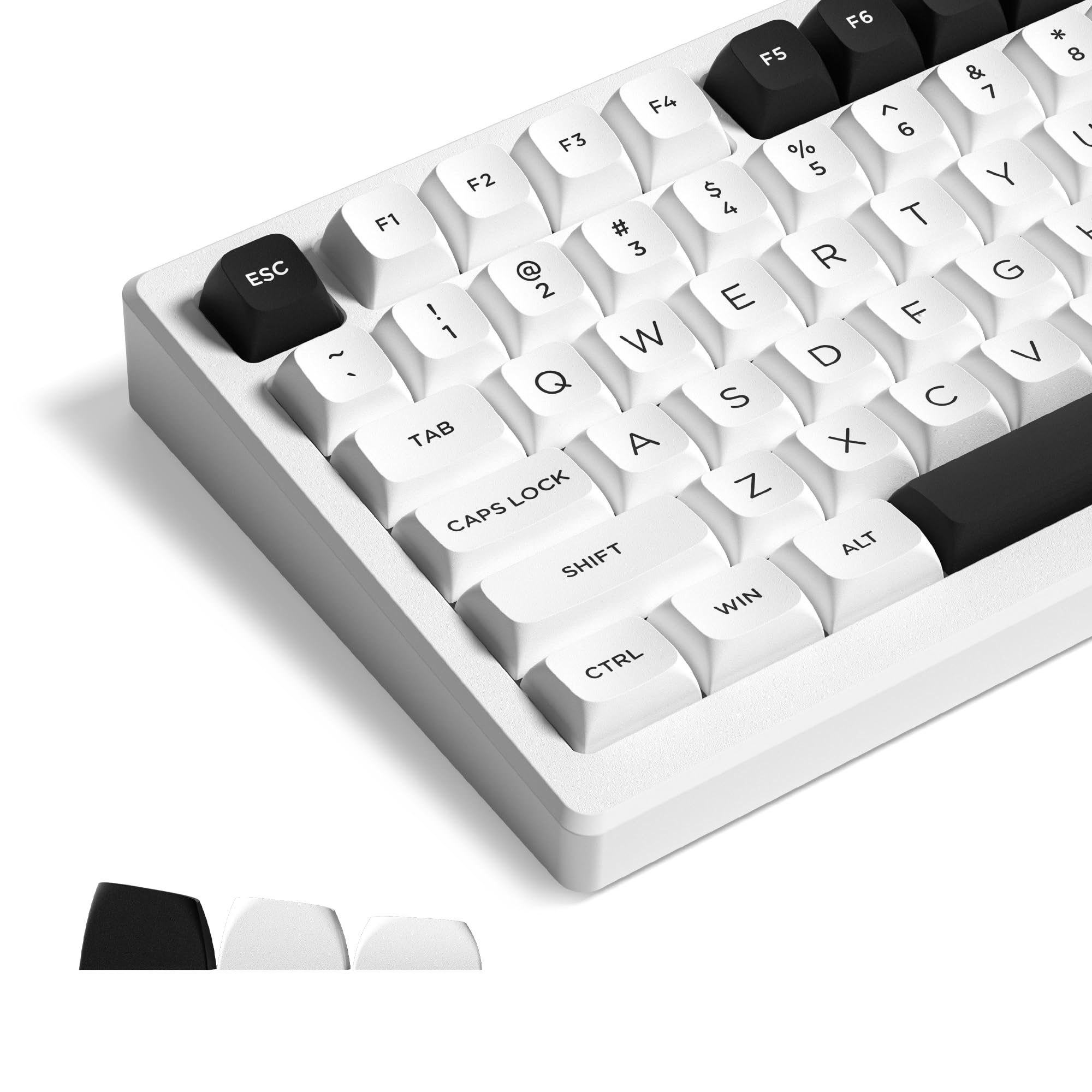 

187 Key Keycap XVX Double Shot PBT Keycap Cherry MX Gateron Switch Mechanical Keyboard BOW 60%65%70%100% (White & Black)