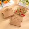 100 Stück Schmuck-Präsentationskarten, Braune Kraftpapier-Präsentationskarten, 3,5x3,8 Zoll Mehrzweck-Schmuck-Präsentationskarten für Haargummis, Halsketten