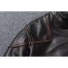 Stile RL Top Layer Oil Waxed Pelle di Vacchetta Vera Giacca Uomo Collo Alto Marrone Motociclo Giacca Uomo Biker Giacca Primavera Autunno