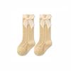 Baby Girl Socks Toddler Kid Girl Bow Cotton Mesh Socks Solid Breathable Infant Newborn Girl Long Tube Socks Stockings 0-3Y Years