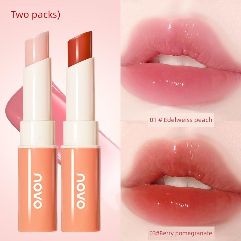 Novo Color-Changing Lip Balm for Women, Lip Essence, Moisturizing, Hydrating, Anti-Drying, Exfoliating, Reducing Lip Lines, Lip Care