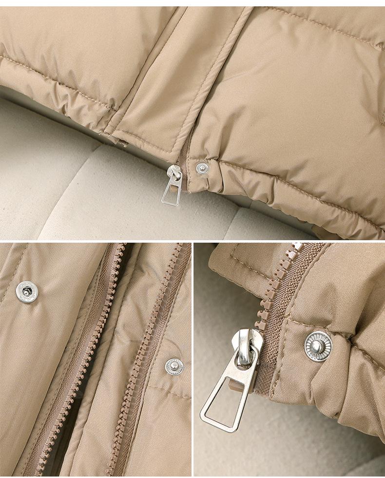Women's Hooded Down Jacket - Short, Thickened, Trendy Korean Style for Petite Winter 2026