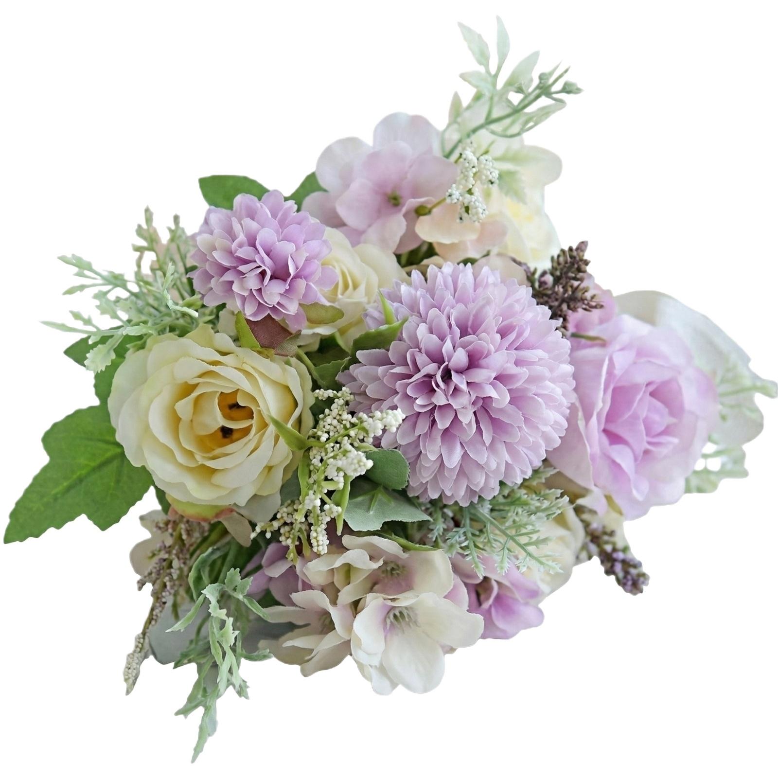 

Artificial Flower Bouquet Realistic Home Decor Arrangement for Living Room Office Table Centerpiece Wedding Party Display One Size фіолетовий