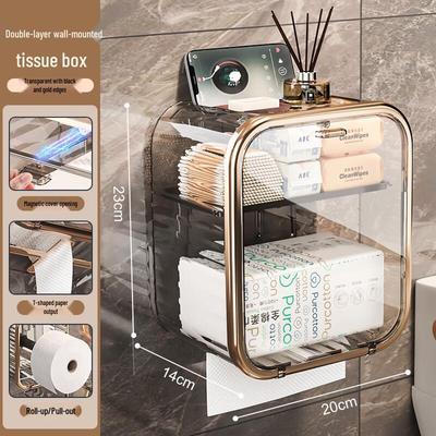 ZISIZ Wall-Mounted Waterproof Tissue Box