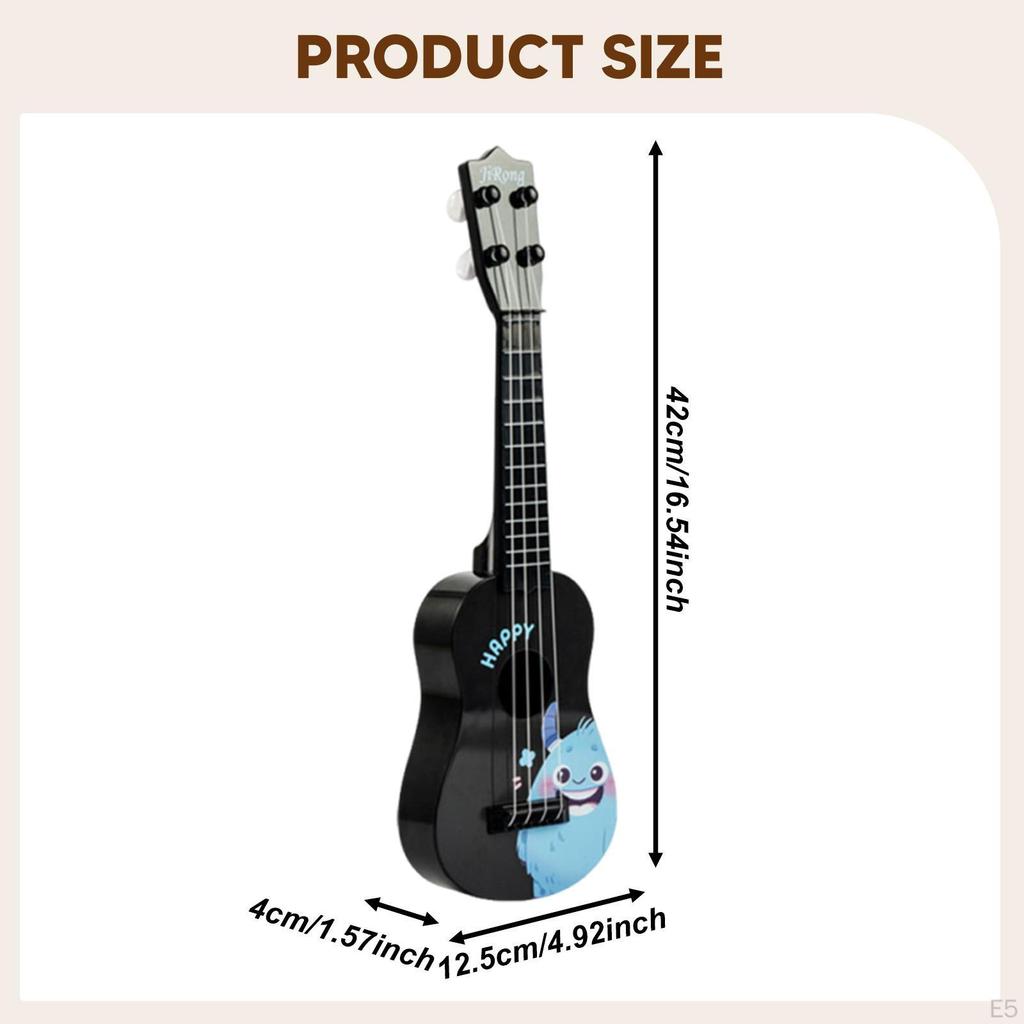16.54" Kids Ukulele 4 Strings Guitar Early Educational with Picks Musical Instruments Storage Bag