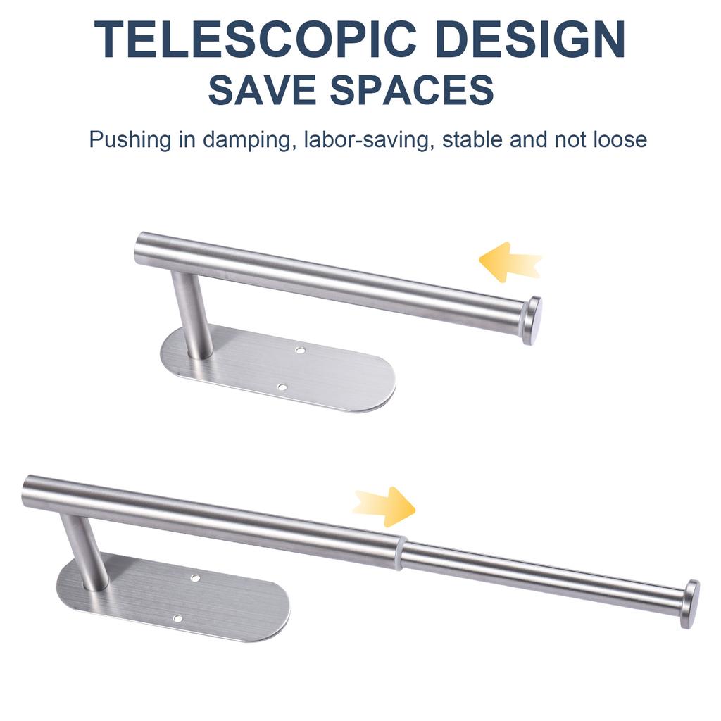 Aoresac 2 шт. держатель для туалетной бумаги нержавеющий самоклеящийся или телескопический держатель для бумажных полотенец