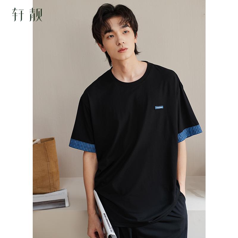Xuanliang 2026 New Men's Summer Sleepwear Thin Modal Cotton Short Sleeved Shorts Casual Cool Home Clothing Set