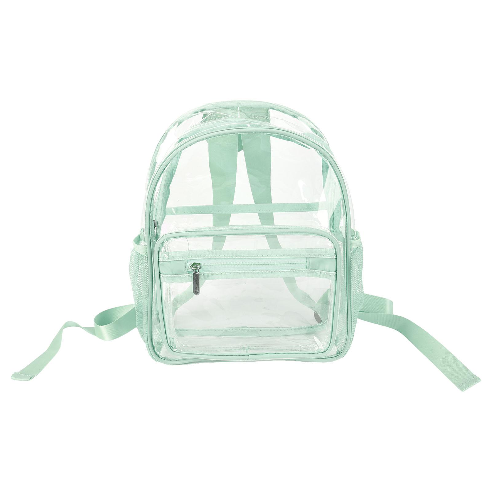 Прозрачный рюкзак Водонепроницаемый Сверхпрочный Модный Экологичный ПВХ Прозрачный Рюкзак для Студента Зеленый зелёный