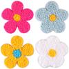 Embroidery Patch Plush Design Bright Color Decorative DIY Colored Floral Cloth Patch Cheongsam Badge for Gift