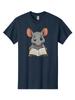 Mouse-Reading-Book-2 Mens Graphic Tee, 100% Cotton, Casual Summer Wear