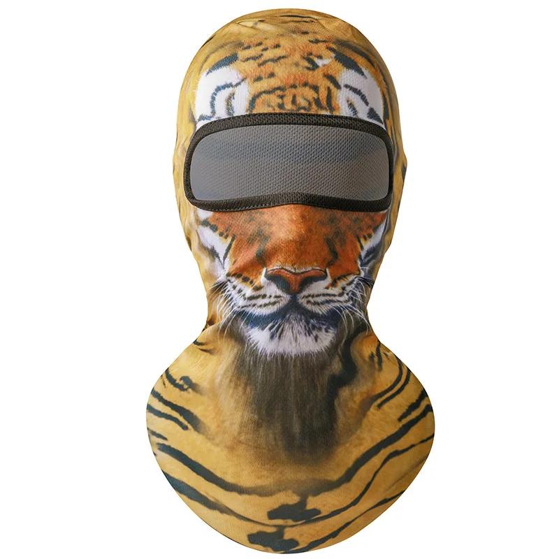 

Outdoor Cycling Mask Unisex Summer 3D Animal Portrait Triangle Mask Sports Outdoor Neck Scarf Wind Sand Dustproof Helmet Lining