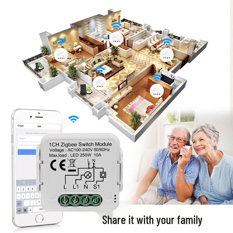 Tuya Zigbee Alexa-Enabled Smart WiFi Switch Module for Voice and APP Control