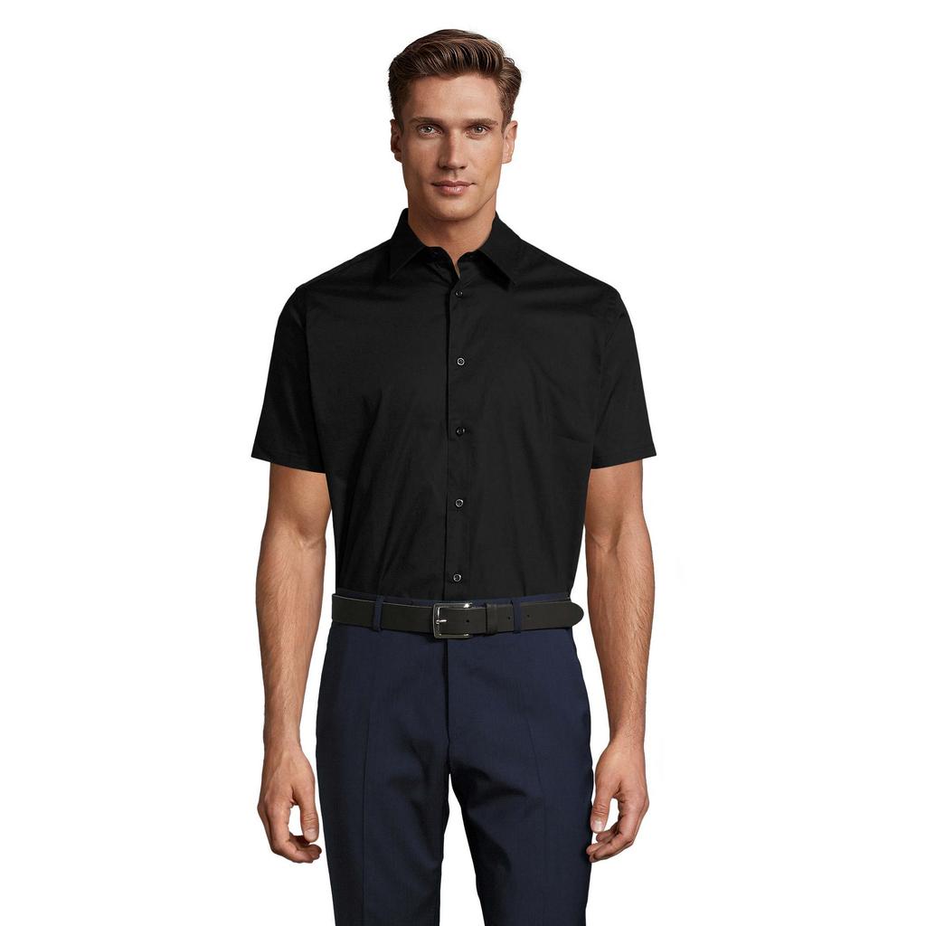 Mens Broadway Stretch Short-Sleeved Shirt