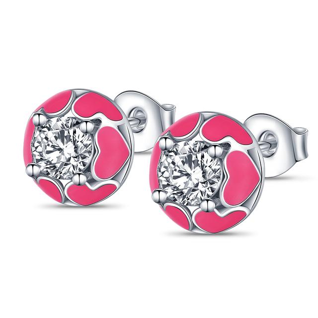 925 Silver Pave U Tvar Srdce Hvězdicová náušnice Geometrické kruhové náušnice pro ženy Svatební zásnuby Narozeninové šperky 