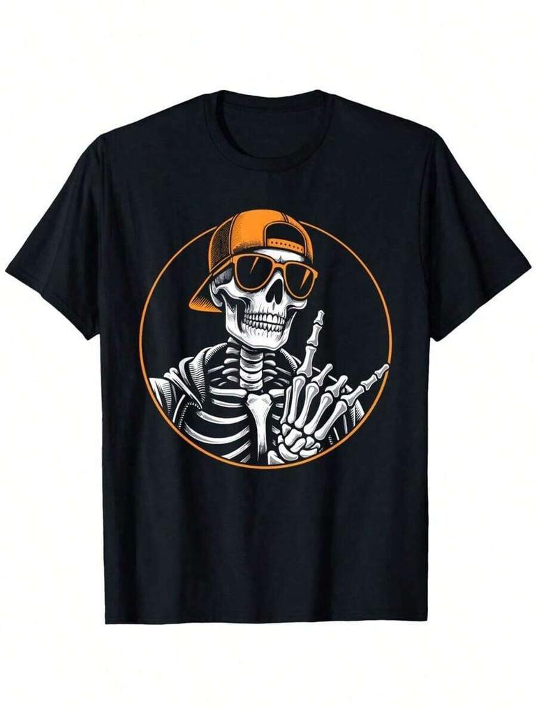 Halloween Skeleton Rock Hand, Rocker Rock Music Unisex T-Shirt
