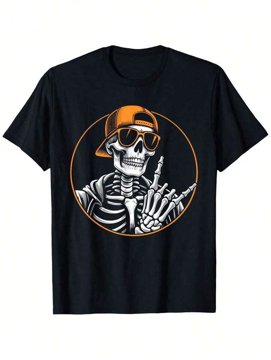 

Halloween Skeleton Rock Hand, Rocker Rock Music Unisex T-Shirt M