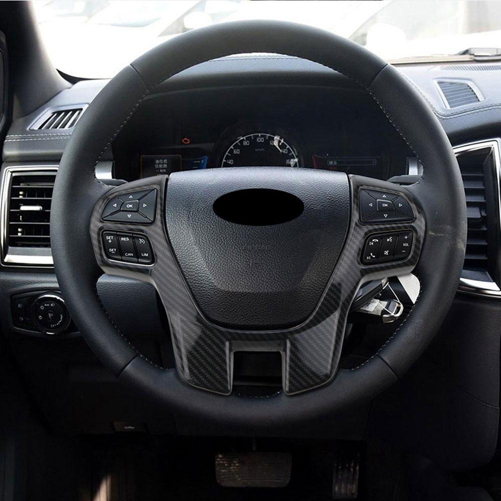 For Ford Everest 2020-2025 Ranger 2018-2025 AT Gear Shift Knob Sticker Steering Wheel Trim Cover Styling Interior Accessories