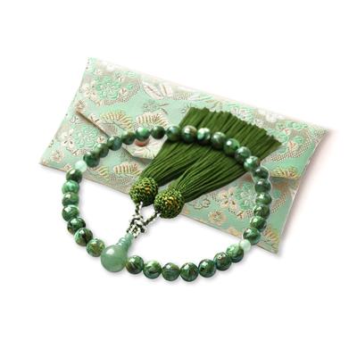 Mala Beads for Nishijin Beads Bag Natural Red Indian Red Prayer Compressed Shell Pearls 8mm [EsuonHappiness] Women, Brocade, Included, Stone, Quartz,