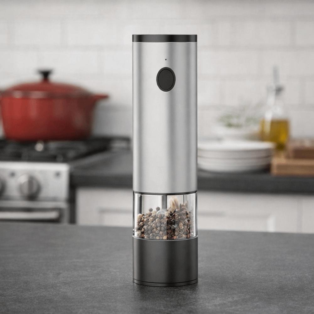 USB Rechargeable Salt Pepper Mill Large Capacity Auto Spices Grinders Kitchen Tool