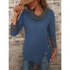 Women's Top Korean Contrasting Color Splicing Sweater Spring and Autumn Versatile Half-turtleneck