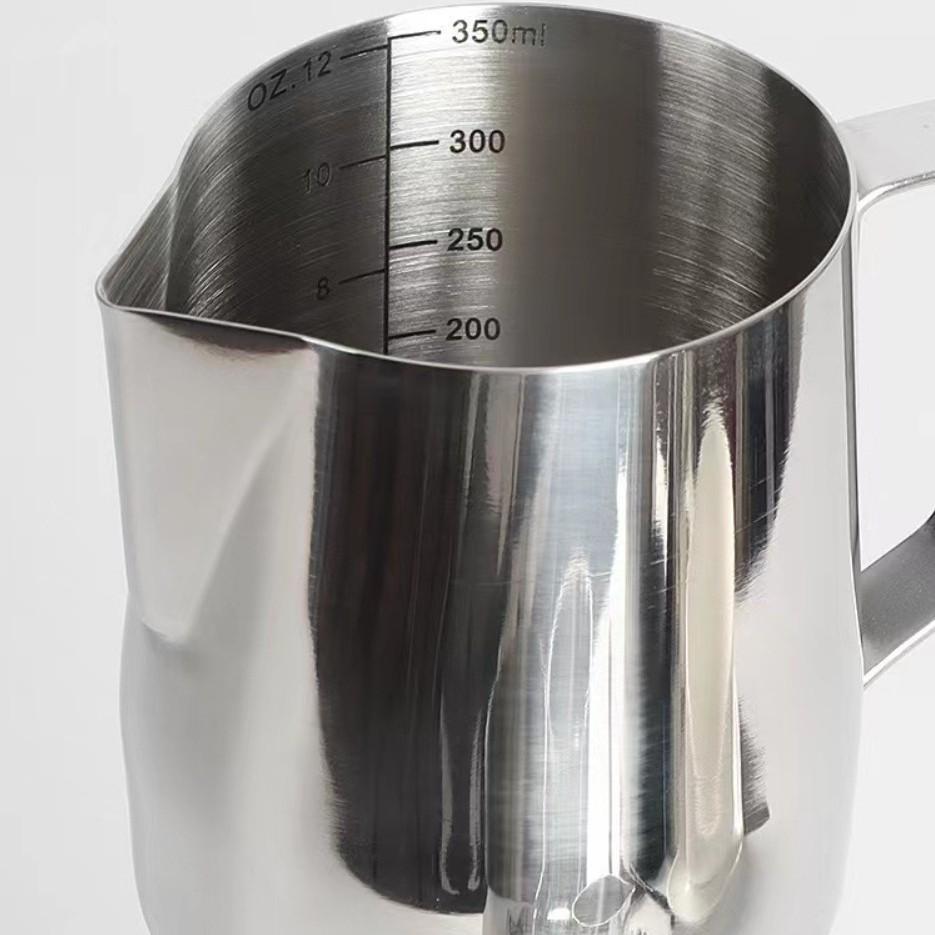 Reusable Stainless Steel Milk Frothing Pitcher With Precise Spout For Caf And Home