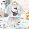 Vasaros Kawaii Hello Kitty Rinkinukai Kvėpuojantys Minkšti Vaikų Drabužiai Kūdikio Mergaitėms Mielas Animacinis 3D Spaudinys Trumpomis Rankovėmis Plonas Dviejų Dalių
