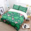 Cartoon Frogs Mushrooms Flower Background Bedding Set 1 Duvet Cover 2 Pillowcases For Adult And Children Luxury Gift Full Size
