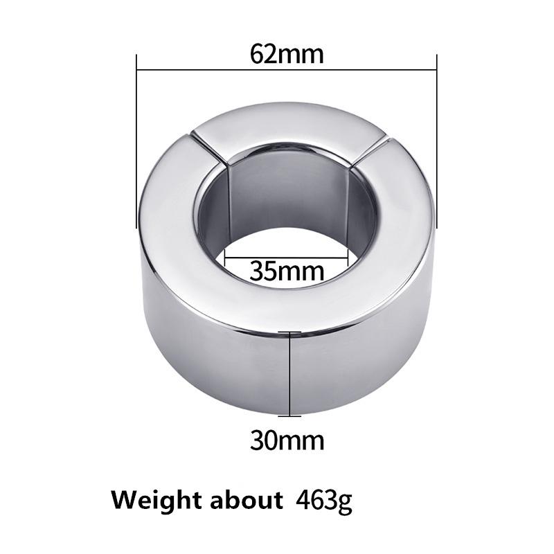Bague Pénienne Cage à Cock Verrouillage Magnétique Métal Pendentif Scrotum Écarteur de Testicules Poids Testiculaire Contrainte Pénienne Jouets Sexuels pour Adultes pour Hommes Gay