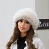 Autumn/Winter Women's Plush Warm Hats - Fashionable Look, Thickened Mongolian Hat for Comfort and Coziness In Cold Weather Outdoor Activities