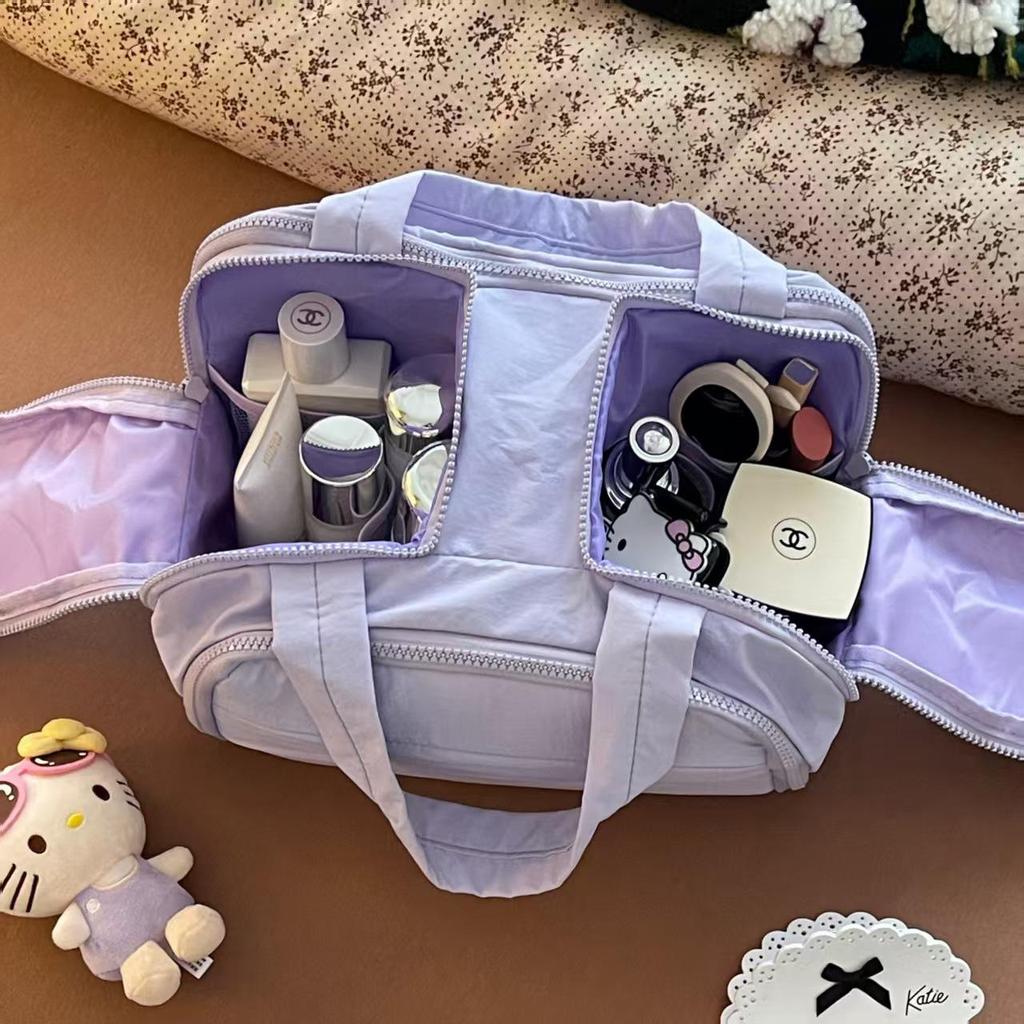 Durable Waterproof Double-Opening Makeup Bag - Large Capacity, Portable & High-Value for Travel